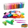 Colors Air Dry Clay Pack of 12 for Kids - Non-Toxic Soft & Ultra Light Modeling Clay With 2 Sculpting Tools - Perfect Creative Gift for Boys & Girls - Multicolor