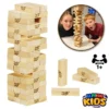 Classic Jenga Wooden Stacking Tower Board Game for Kids & Adults Fun Time With Family - 45 Pcs Wooden Blocks - Tower Size Approx. 11 Inches
