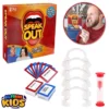 Speak Out Board Game For Adults Mouthguard Challenge Game - Best Imported High Quality Kids Vs Parents Funny Game With 5 Mouthpieces and 200 Double Sided Cards and Timer - For Ages 16+