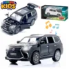 Lexus LX570 1:32 Die-Cast Alloy Model Toy Car with Lights & Sound - Black