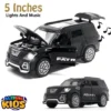Nissan Potlar Land Cruiser Prado ? Children?s Alloy Sports Model Die-Cast Metal Toy Car ? Lights & Music Sound Feature ? Front Doors Or Hood & Boot Openable ? Size Approx. 5-Inches ? Black
