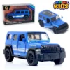 Rubicon Jeep 4x4?Model Die-Cast Metal Toy Car - 1:43 Scale - Front Doors Openable - Size Approx. 3-Inches - Blue