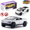 Tesla Cyber Truck Die-Cast Metal Toy Car - Without Lights & Sound - 1:36 Scale Alloy Children's Sports Model Car - Front Doors Can Be Opened - Size Approx. 5 Inches - Grey