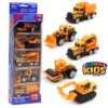 Alloy Engineering Construction 5 Pcs Metal Body Die-Cast Vehicles Playset For Kids 1:64 - Each Size Approx. 3 Inches - High Quality Alloy Construction Die Cast Car Set - Pack of 5 Engineering Racing Car Vehicle Model Kids Toy Trucks