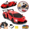 Remote Control Rechargeable Lamborghini Venono 4 Channel With Lights & Sound - Front Doors Open - 1:18 Scale Simulated Model Car - Red
