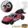 Super Speed Racing Rock Monster Smoke Spray Function Pull Back Diecast Metal Model Car For Kids - Operated Battery - Size Approx. 5 Inches - Red