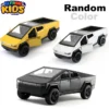 Tesla Cyber Truck Die-Cast Metal Toy Car - Without Lights & Sound - 1:36 Scale Alloy Children's Sports Model Car - Front Doors Can Be Opened - Size Approx. 5 Inches - Random Color